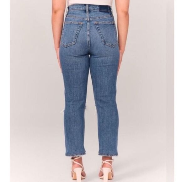 Abercrombie & Fitch Blue Cropped Jeans - Picture 2 of 11